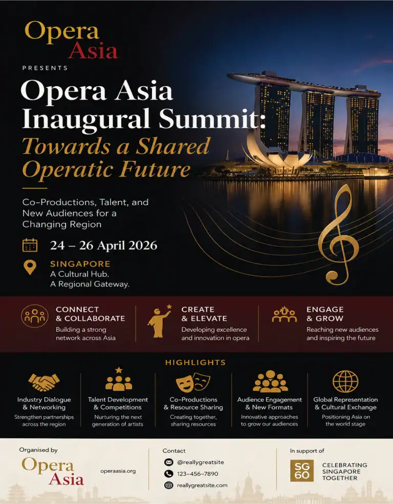 Opera Asia Inaugural Summit
April 24-26, 2026
